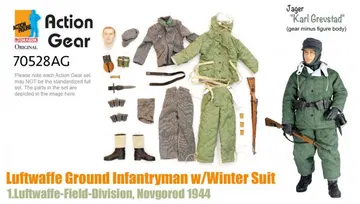 1/6 Dragon Original Action Gear for "Karl Grevstad", Luftwaffe Ground Infantryman w/Winter Suit, 1.Luftwaffe-Field-Division, Novgorod 1944 (Jager) [70528AG]
