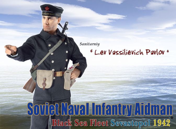 "Lev Vassilievich Pavlov", Soviet Naval Infantry Aidman, Black Sea Fleet, Sevastopol 1942 (Sanitarniy) image 2