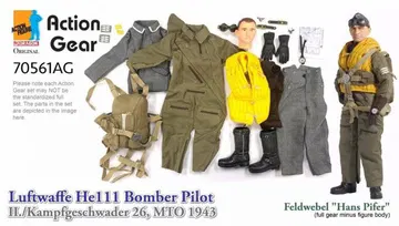 1/6 Dragon Original Action Gear for Feldwebel "Hans Pifer", Luftwaffe He111 Bomber Pilot, II./Kampfgeschwader 26, MTO 1943