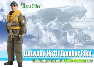 "Hans Pifer", Luftwaffe He111 Bomber Pilot, II./Kampfgeschwader 26, MTO 1943 (Feldwebel)