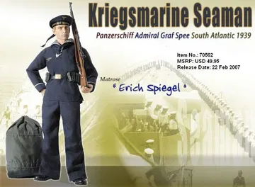 "Erich Spiegel", Kriegsmarine Seaman, Panzerschiff "Admiral Graf Spee", South Atlantic 1939 (Matrose)