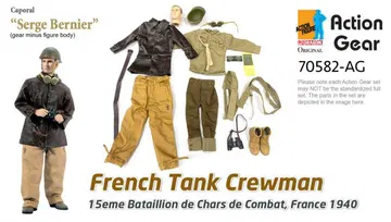 1/6 Dragon Original Action Gear for Caporal "Serge Bernier", French Tank Crewman, 15eme Bataillion de Chars de Combat, France 1940 [70582AG]