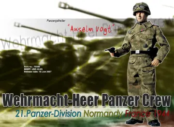 "Anselm Vogt", Wehrmacht Heer Panzer Crew, 21.Panzer-Division, Normandy 1944 (Panzergefreiter)