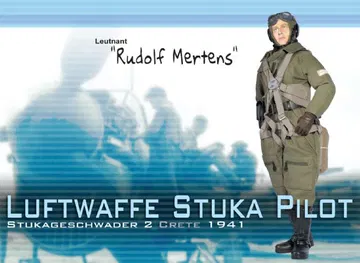 "Rudolf Mertens", Luftwaffe Stuka Pilot, Stukageschwader 2, Crete 1941 (Leutnant)