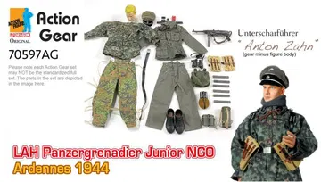 1/6 Dragon Original Action Gear for Unterscharfuhrer "Anton Zahn" LAH Panzergrenadier Junior NCO Ardennes 1944 [70597AG]