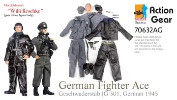1/6 Dragon Original Action Gear for Oberfeldwebel "Willi Reschke", German Fighter Ace, Geschwaderstab JG 301, German 1945 [70632AG]