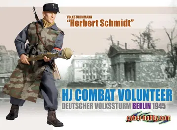 Herbert Schmidt Hj Combat Volunteer Deutscher Volkssturm, Berlin 1945 (Volkstrummann)