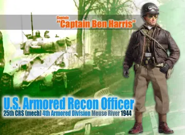 "Ben Harris", U.S. Armored Recon Officer, 25th CRS (Mech), 4th Armored Division, Meuse River 1944 (Captain)