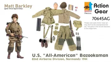 1/6 Dragon Original Action Gear for "Matt Barkley", U.S. "All-American" Bazookaman, 82nd Airborne Division5.Gebirgs-Division, Normandy 1944 [70645AG]