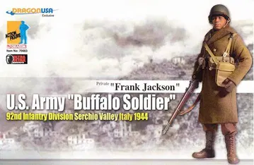 "Frank Jackson", U.S. Army "Buffalo Soldier", 92nd Infantry Division, Serchio Vallery, Italy 1944 (Private)