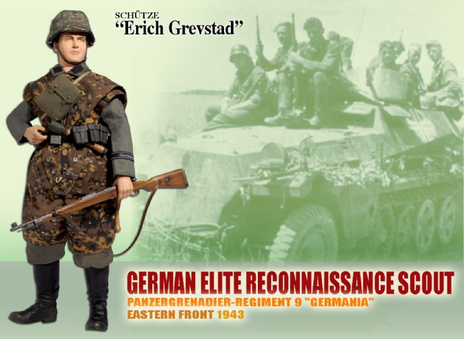 "Erich Grevstad", German Elite Reconnaissance Scout, Panzergrenadier-Regiment 9 "Germania", Eastern Front 1943 (Schutze) image 2