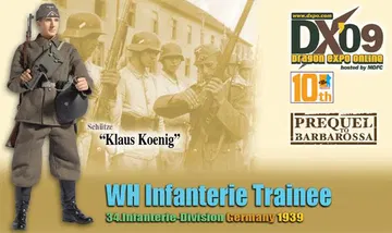 "Klaus Koenig", WH Infanterie Trainee, 34.Infanterie-Division, Germany 1939 (Schutze)
