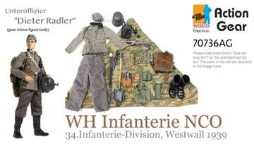 1/6 Dragon Original Action Gear for Unteroffizier "Dieter Radler", WH Infanterie NCO, 34.Infanterie-Division, Westwall 1939 [70736AG]