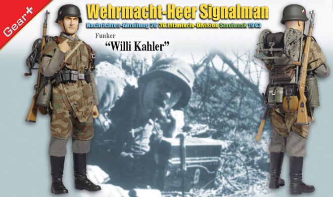 "Willi Kahler", Wehrmacht-Heer Signalman, Nachrichten-Abteilung 36, 36.Infanterie-Division, Smolensk 1943 (Funker) image 1