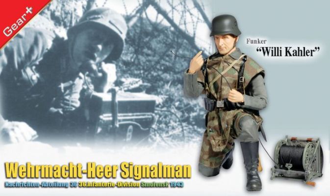 "Willi Kahler", Wehrmacht-Heer Signalman, Nachrichten-Abteilung 36, 36.Infanterie-Division, Smolensk 1943 (Funker) image 2