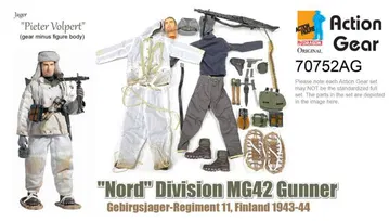 1/6 Dragon Original Action Gear for "Pieter Volpert", Jager, "Nord" Division MG42 Gunner, Gebirgsjager-Regiment 11, Finland 1943-44 [70752AG]