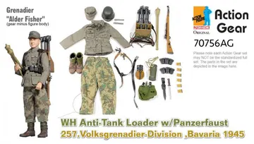 1/6 Dragon Original Action Gear for Grenadier "Alder Fisher", WH Anti-Tank Loader w/Panzerfaust, 257.Volksgrenadier-Division, Bavaria 1945 [70756AG]