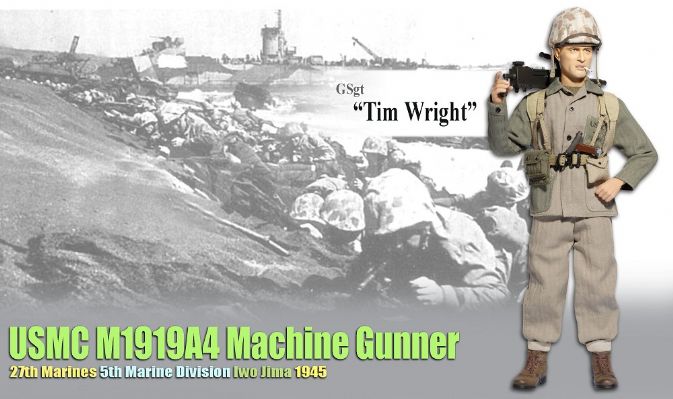 GSgt. "Tim Wright", USMC M1919A4 Machine Gunner, 27th Marine Regiment, 5th Marine Division, Iwo Jima 1945 image 2