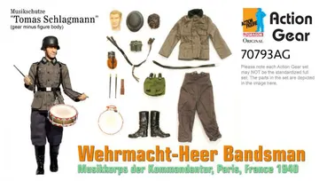 1/6 Dragon Original Action Gear for Musikschutze "Tomas Schlagmann", Wehrmacht-Heer Bandsman, Musikkorps der Kommandantur, Paris, France 1940 [70793AG]