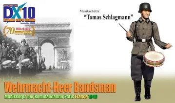 Musikschutze "Tomas Schlagmann", Wehrmacht-Heer Bandsman, Musikkorps der Kommandantur, Paris, France 1940