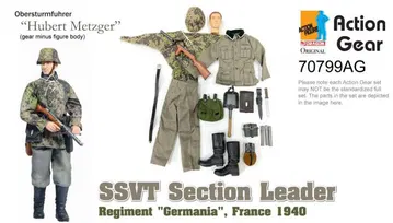 1/6 Dragon Original Action Gear for Obersturmfuhrer "Hubert Metzger", SSVT Section Leader, Regiment "Germania", France 1940 [70799AG]