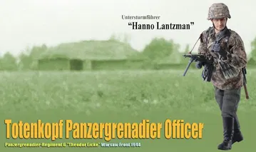 Untersturmfuhrer "Hanno Lantzman", Totenkopf Panzergrenadier Offier, Panzergrenadier-Regiment 6 "Theodor Eicke", Warsaw Front 1944