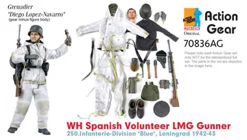 1/6 Dragon Original Action Gear for Grenadier "Diego Lopez-Navarro", WH Spanish Volunteer LMG Gunner, 250.Infanterie-Division "Blue", Leningrad 1942-43 [70836AG]