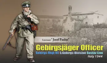 Leutnant "Josef Paulus", Gebirgsjäger Officer, Gebirgs-Regt 85, 5.Gebirgs-Division, Gustav Line, Italy 1944