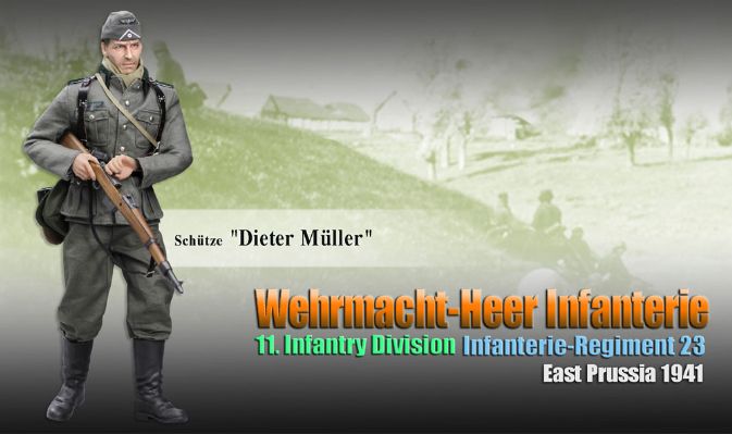 Schütze "Dieter Müller" Wehrmacht-Heer Infantry, Infanterie-Regiment 23, 11. Infanterie-Division, East Prussia 1941 image 1