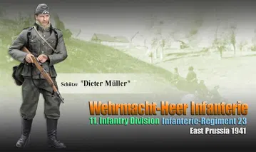 Schütze "Dieter Müller" Wehrmacht-Heer Infantry, Infanterie-Regiment 23, 11. Infanterie-Division, East Prussia 1941