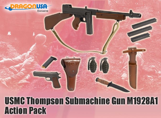 USMC Thompson Submachine Gun M1928A1 Action Pack image 2