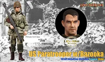 Private 1st Class "Jim", US Paratrooper w/Bazooka, 101st Airborne Division, France 1944