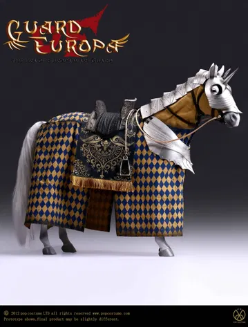 Europa War Period Gothic Knight Silver Armour Version of Warhorse