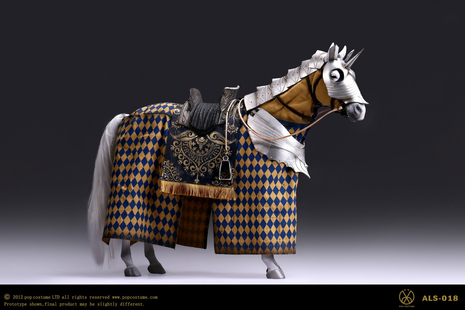 Europa War Period Gothic Knight Silver Armour Version of Warhorse image 2
