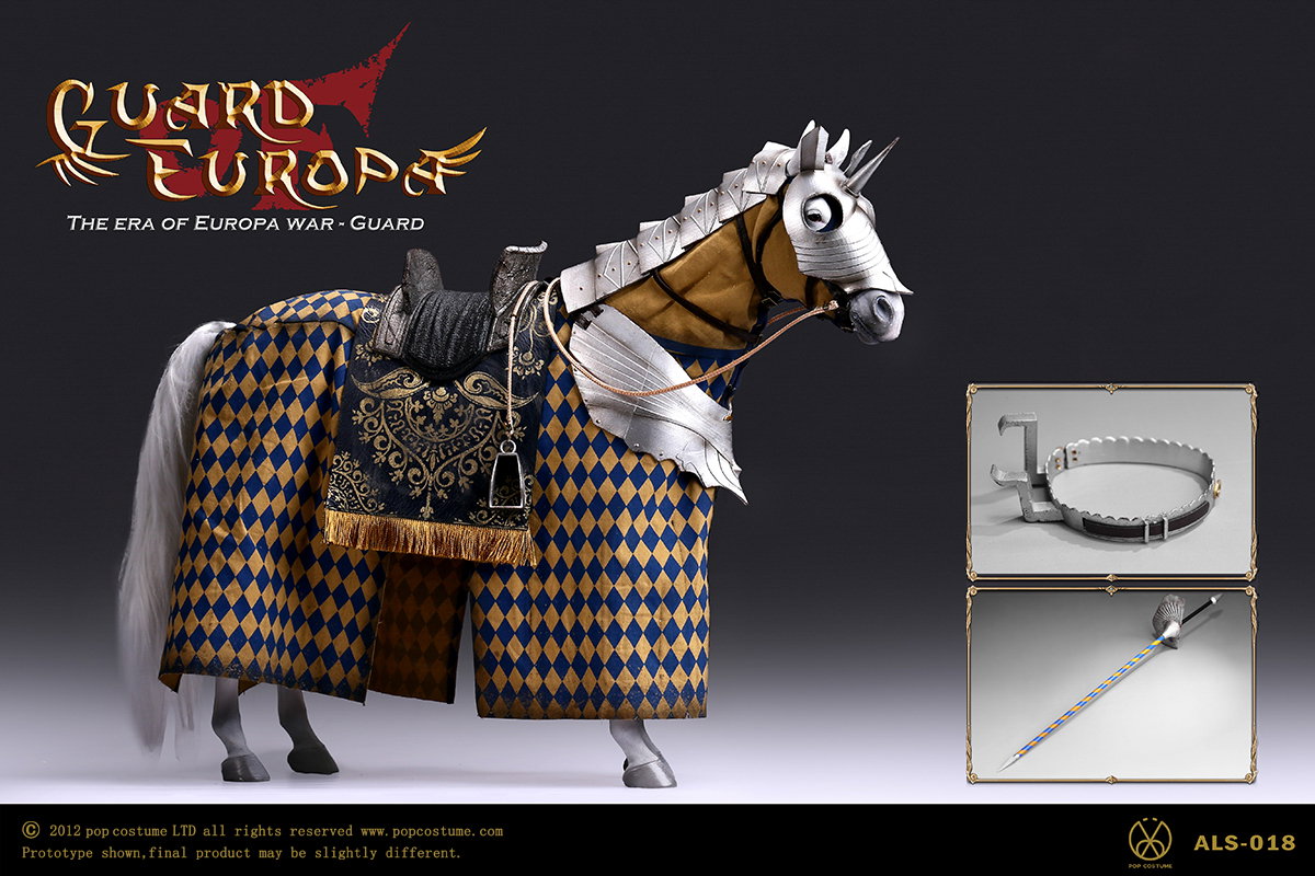Europa War Period Gothic Knight Silver Armour Version of Warhorse image 4