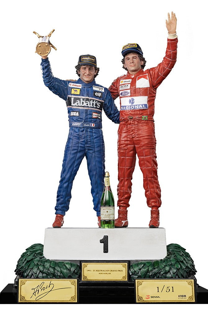 Ayrton Senna and Alain Prost Deluxe Signed by Alain Prost Version - The Last Podium image 2