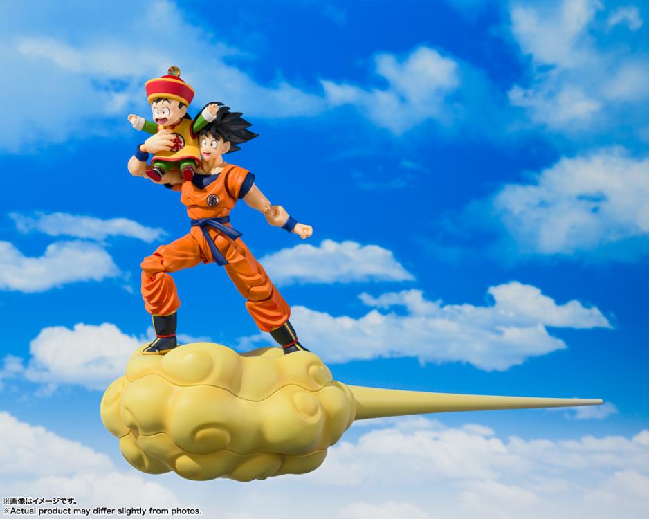 Dragon Ball Z S.H.Figuarts Son Goku & Son Gohan (Childhood) with Nimbus Cloud Exclusive Set image 7