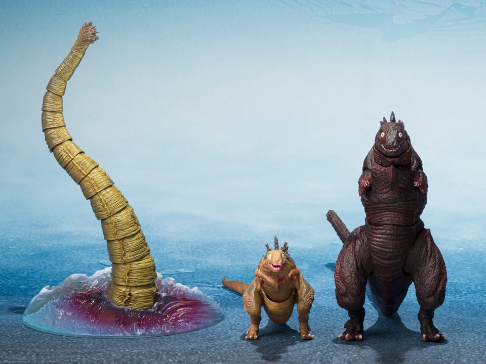 Shin Godzilla S.H.MonsterArts Godzilla 2nd Form & 3rd Form & Giant Unidentified Creature Set image 3