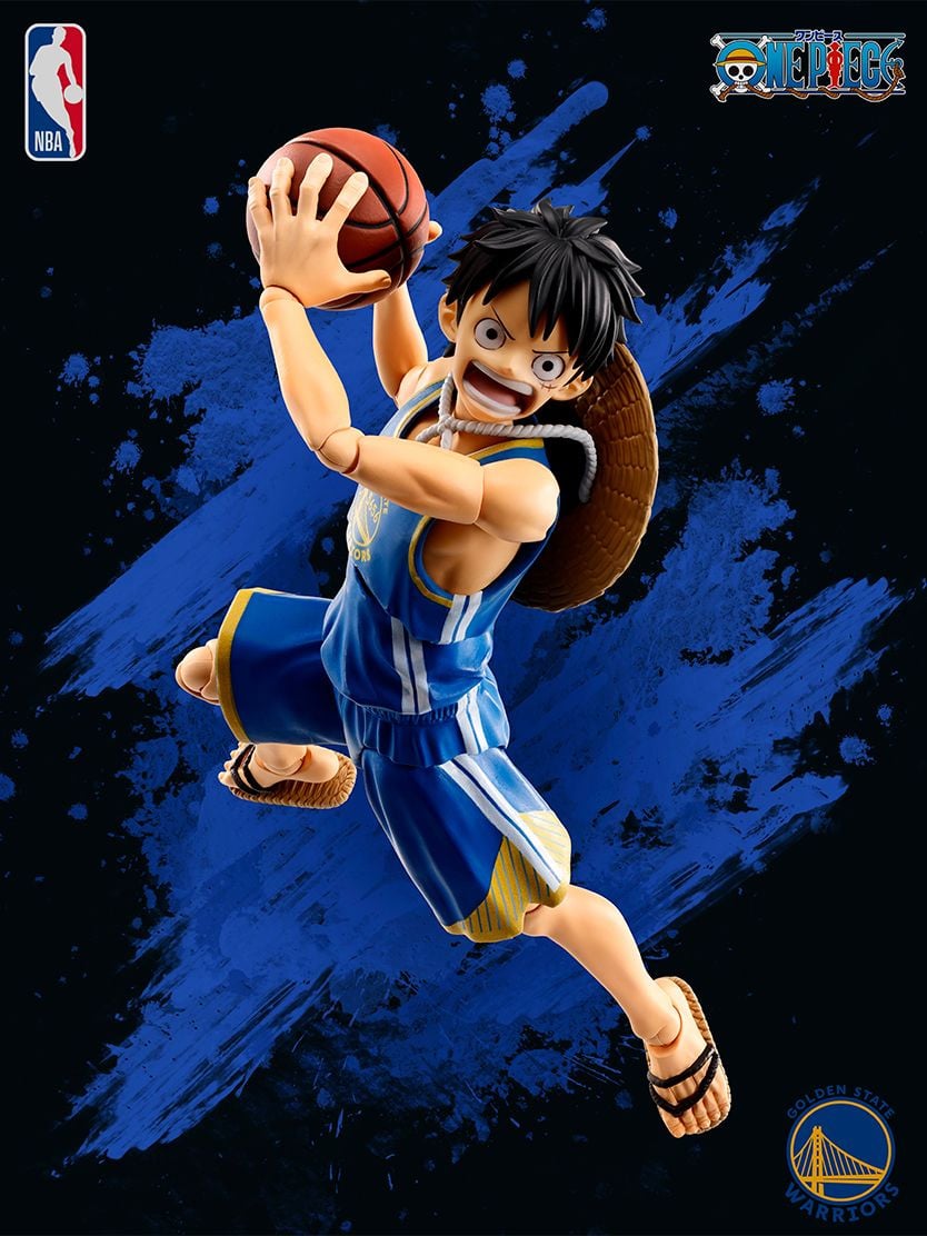 One Piece x NBA S.H.Figuarts Monkey D. Luffy (Golden State Warriors) Exclusive image 9