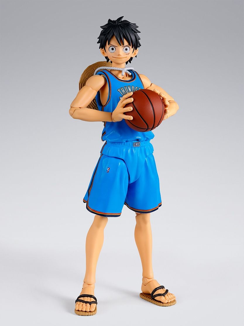 One Piece x NBA S.H.Figuarts Monkey D. Luffy (Oklahoma City Thunder) Exclusive image 3