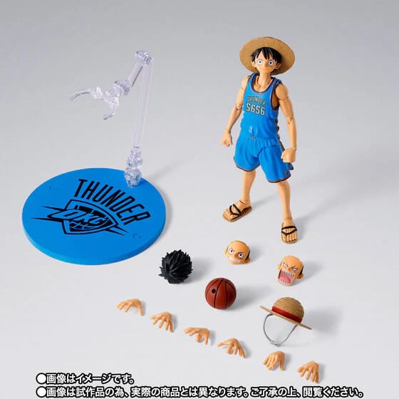 One Piece x NBA S.H.Figuarts Monkey D. Luffy (Oklahoma City Thunder) Exclusive image 7