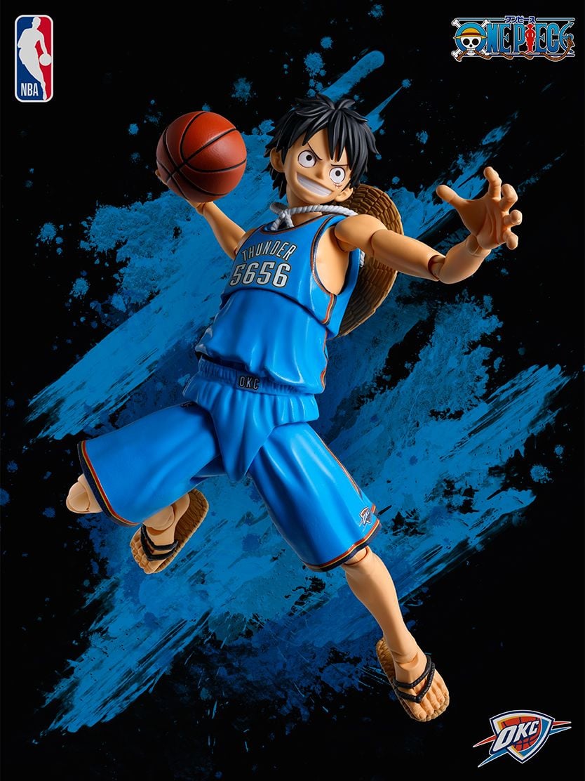 One Piece x NBA S.H.Figuarts Monkey D. Luffy (Oklahoma City Thunder) Exclusive image 8