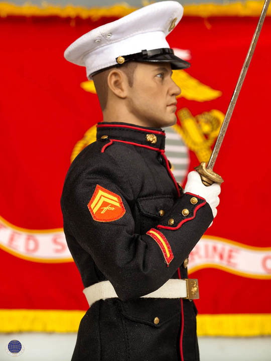 Dress Blue Marine with Garand image 4