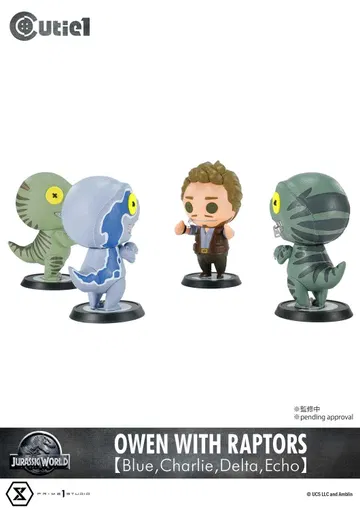 Cutie1 Jurassic World Owen with Raptors [Blue,Charlie,Delta,Echo]