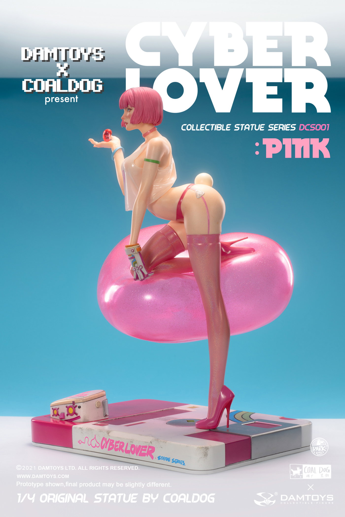 Cyber Lovers - Pink (Double-Headed Sculpture) image 3