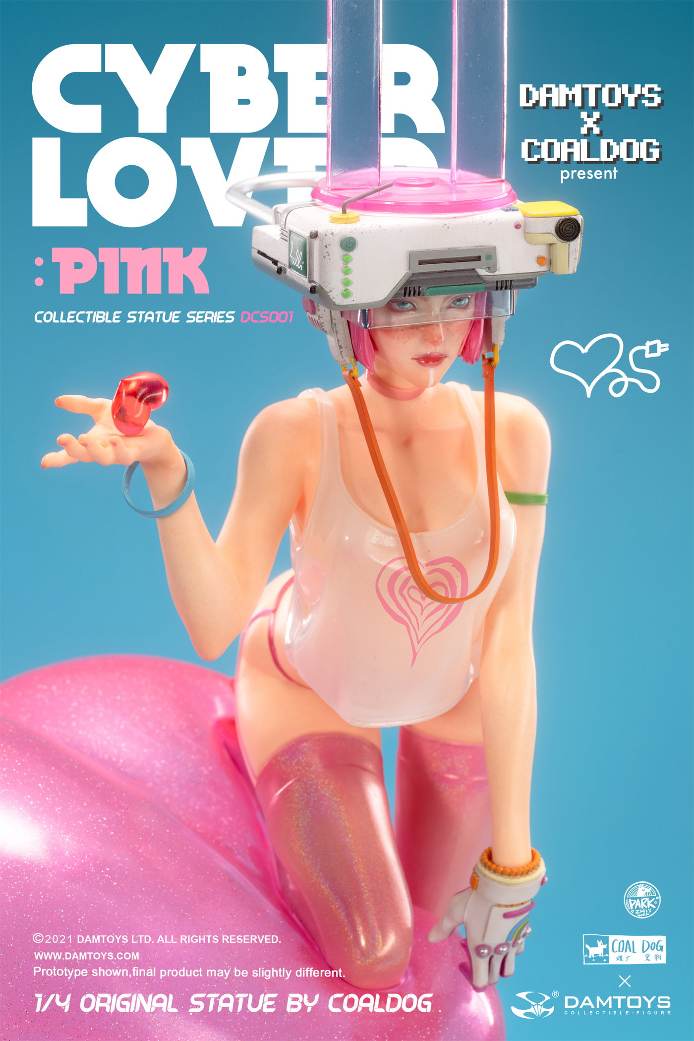 Cyber Lovers - Pink (Double-Headed Sculpture) image 4