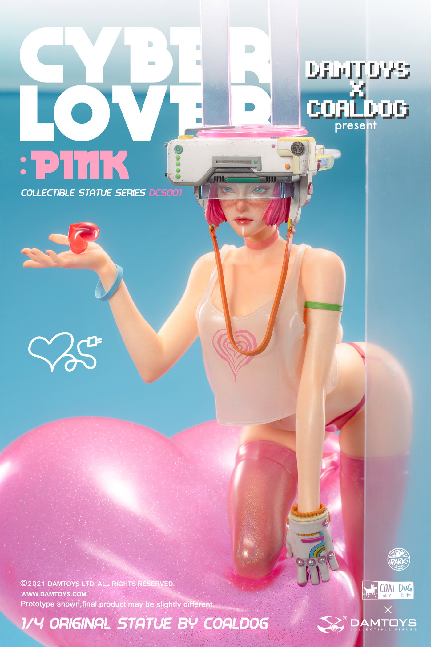 Cyber Lovers - Pink (Double-Headed Sculpture) image 5