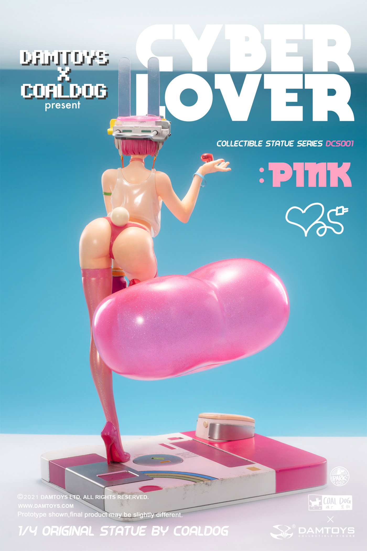 Cyber Lovers - Pink (Double-Headed Sculpture) image 6