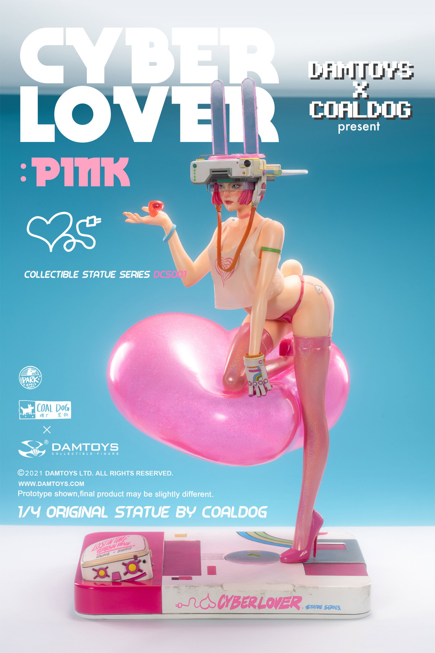 Cyber Lovers - Pink (Double-Headed Sculpture) image 7