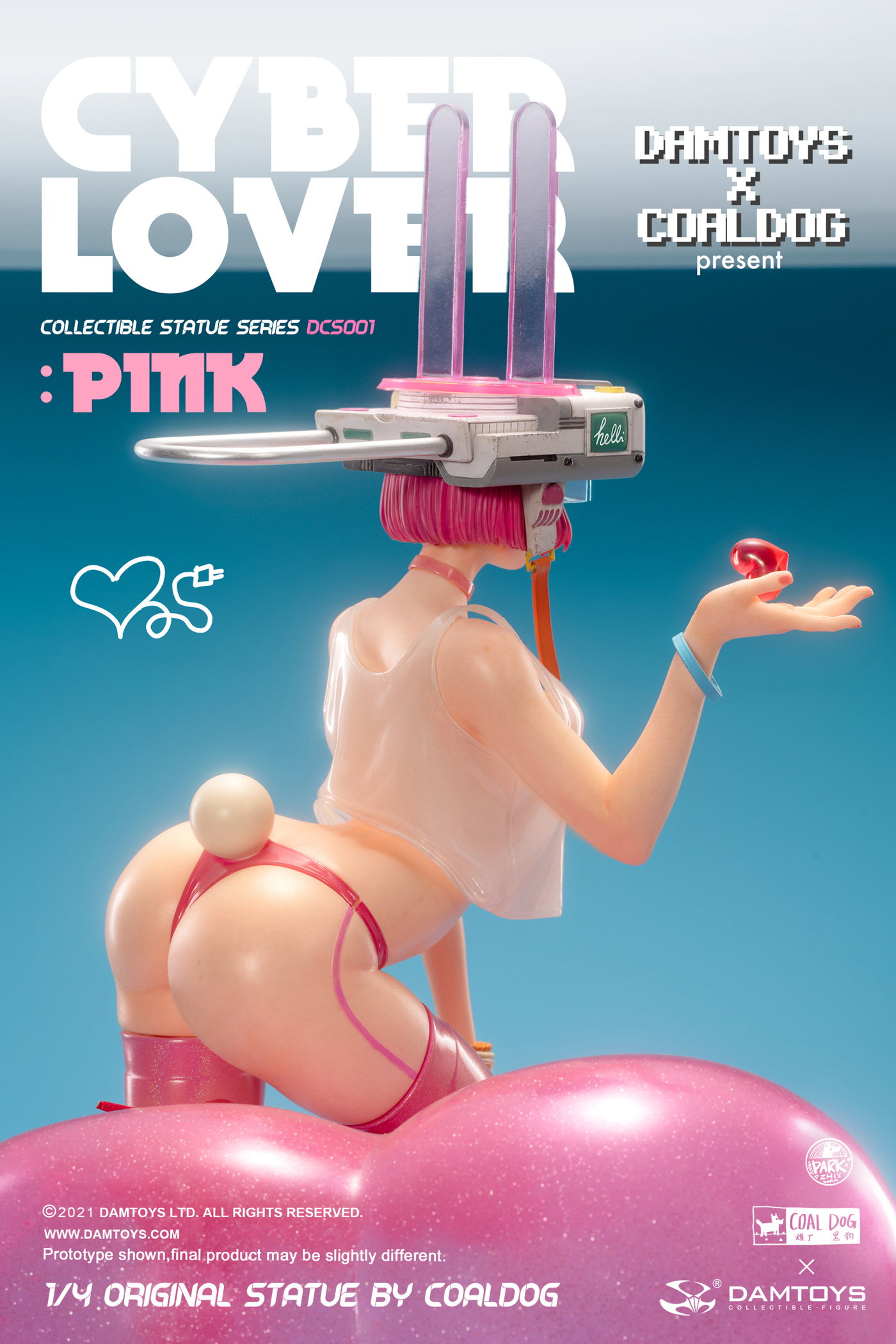 Cyber Lovers - Pink (Double-Headed Sculpture) image 8